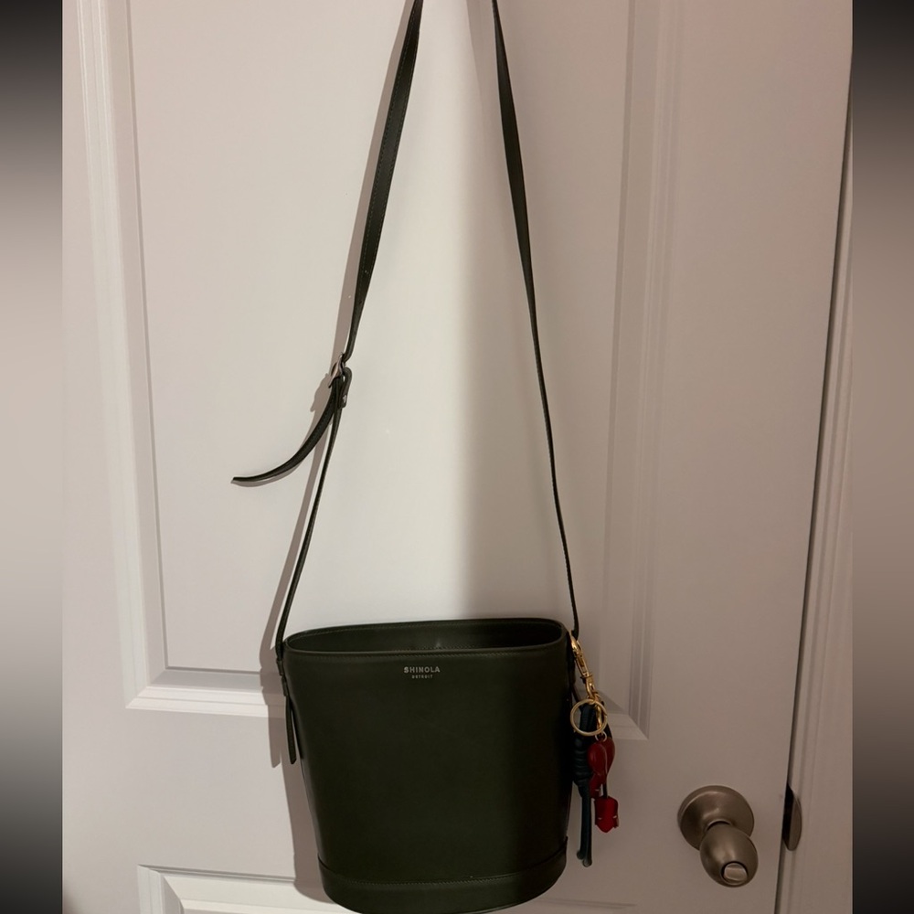 Shinola Dark Green Crossbody Bag